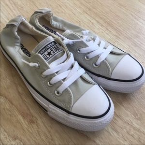 Converse light gray and white
